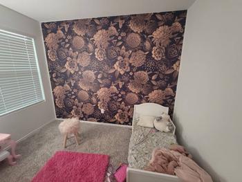 ONDECOR Removable Wallpaper Peel and Stick Wallpaper Wall Paper Wall Mural - Vintage Flower Non-Metalic Gold Color - A922 Review