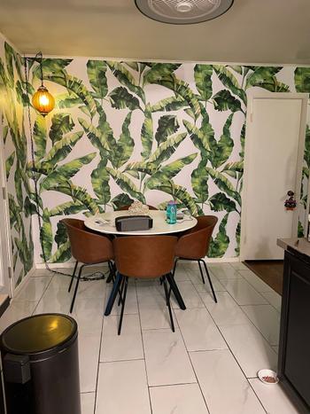 ONDECOR Removable Wallpaper Peel and Stick Wallpaper Wall Paper Wall Mural - Banana Leaf Wallpaper Tropical Wallpaper - A466 Review