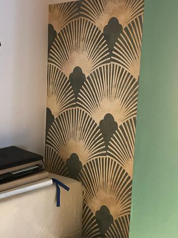 ONDECOR Removable Wallpaper Peel and Stick Wallpaper Wall Paper Wall Mural Gold Elegant - Geometric Art Deco Wallpaper - C009 Review