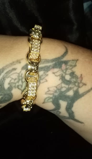 All Wear Jewellery Diamond Gypsy Bracelet 15mm - Gold Review