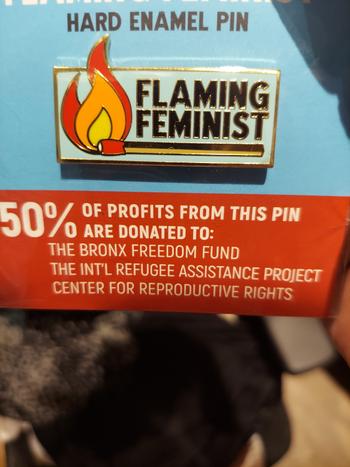 Dissent Pins Flaming Feminist Pin Review