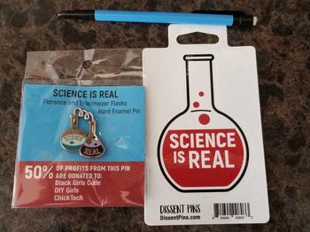 Dissent Pins Science is Real - Flasks Pin Review
