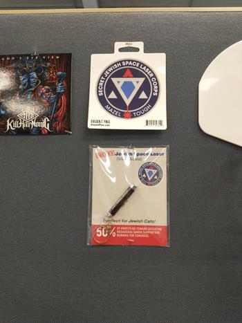 Dissent Pins Secret Jewish Space Laser Corps Sticker Review