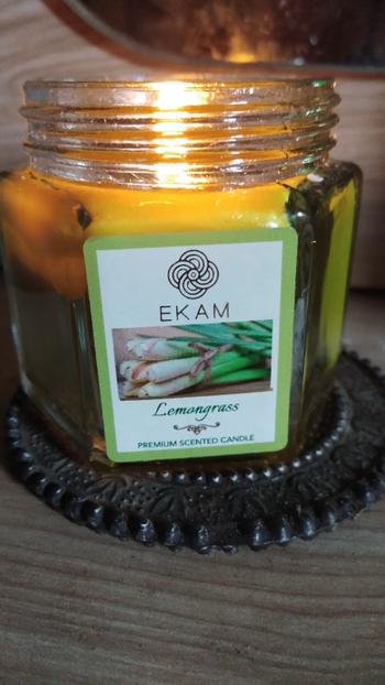Ekam Lemongrass Hexa Jar Scented Candle Review