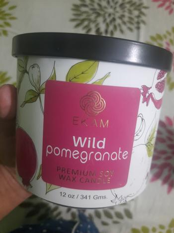 Ekam Wild Pomegranate Premium Soy Wax Candle, Fruity Series Review