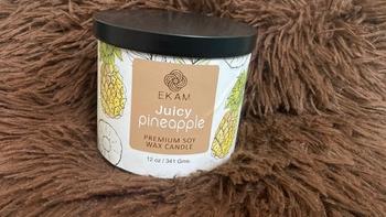 Ekam Juicy Pineapple Premium Soy Wax Candle, Fruity Series Review