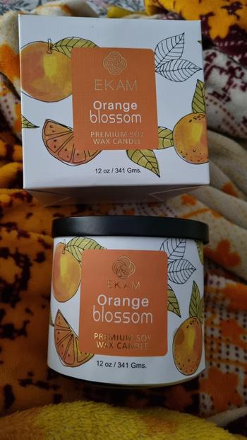 Ekam Orange Blossom Premium Soy Wax Candle, Fruity Series Review