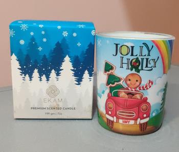 Ekam Jolly Holly Christmas Jar Candle Review