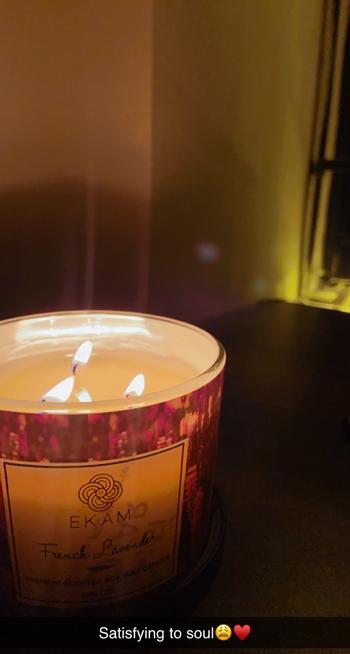 Ekam French Lavender 3 Wick Soy Wax Scented Candle Review