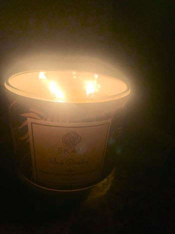 Ekam Herb Garden 3 Wick Soy Wax Scented Candle Review