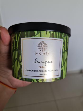 Ekam Lemongrass 3 Wick Soy Wax Scented Candle Review
