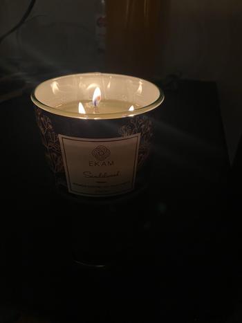 Ekam Sandalwood 3 Wick Soy Wax Scented Candle Review