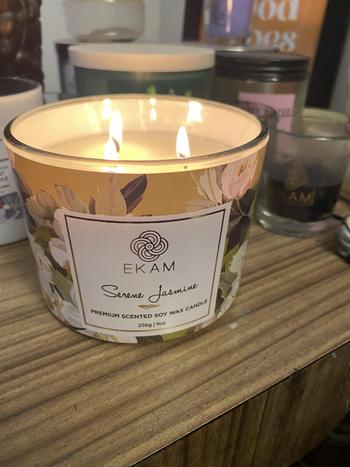 Ekam Serene Jasmine 3 Wick Soy Wax Scented Candle Review