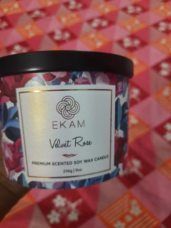 Ekam Velvet Rose 3 Wick Soy Wax Scented Candle Review