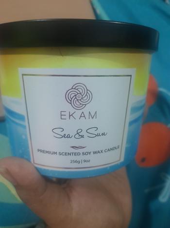 Ekam Sea & Sun 3 Wick Soy Wax Scented Candle Review