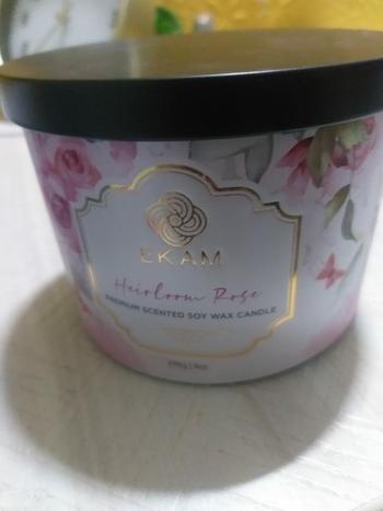 Ekam Heirloom Rose 3 Wick Soy Wax Scented Candle Review