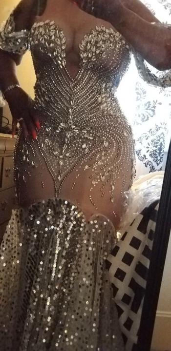 AMEKANA.COM Valerie 3D cleavage diamante Dress Review