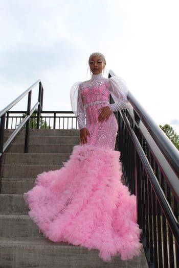 AMEKANA.COM Memories  Pink Diamante Evening Dress(Rhinestones) Review