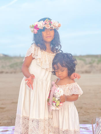 Bailey's Blossoms Clara Cotton & Lace Flutter Maxi Dress - Vanilla Cream Review