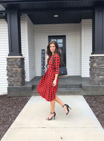 Bailey's Blossoms Harper Dress - Red Buffalo Plaid Review