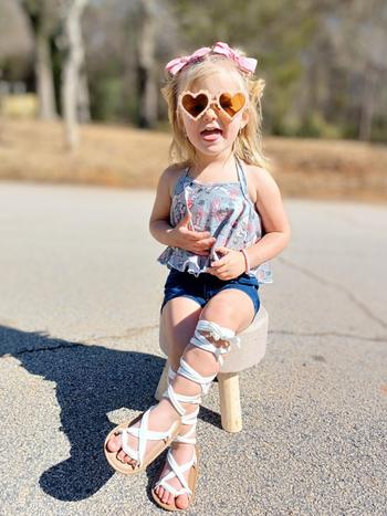 Bailey's Blossoms Lace Up Gladiator Sandals - Ivory Review