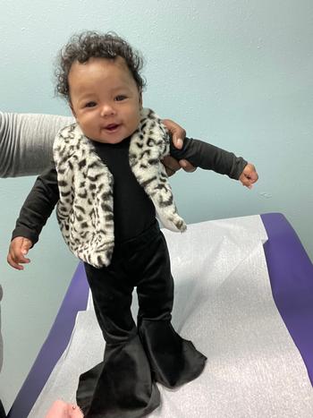 Bailey's Blossoms Barnum Fur Vest - Snow Leopard Review