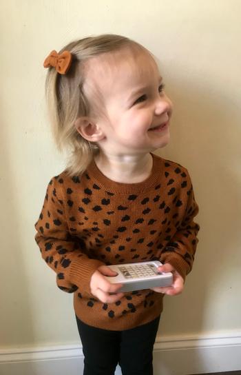 Bailey's Blossoms Teddy Cozy Sweater - Safari Dot Review