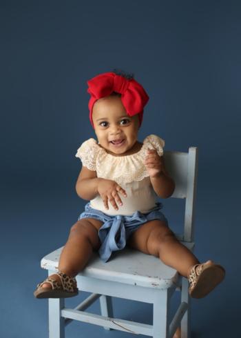 Bailey's Blossoms Brandi Bow Front High Waist Bloomer - True Blue Denim Review