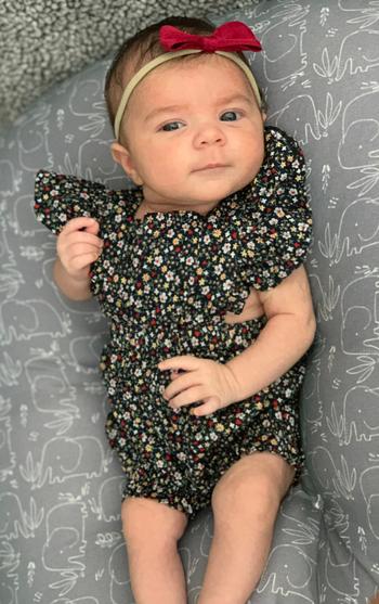 Bailey's Blossoms Nala Ruffle Back Romper - Black Floral Review