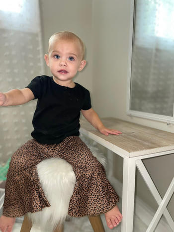 Bailey's Blossoms Lina Pleated Bell Bottoms - Lovely Leopard Review
