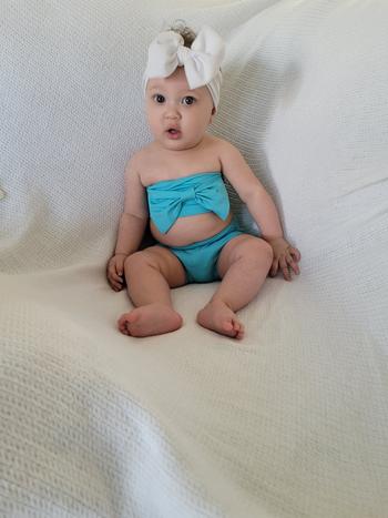 Bailey's Blossoms Vivi Two-Piece Bow Tube Top & Bloomer Set - Turquoise Review