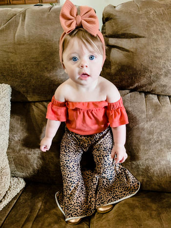 Bailey's Blossoms Lina Pleated Bell Bottoms - Leopard Review