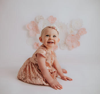 Bailey's Blossoms Bradshaw Sequin Party Dress - Rose Gold Review