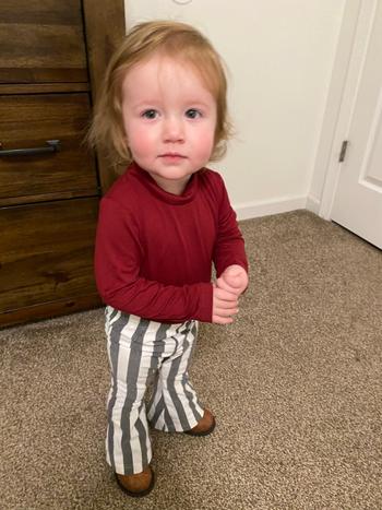 Bailey's Blossoms Blakely Boho Bell Bottoms - Gray Stripes Review