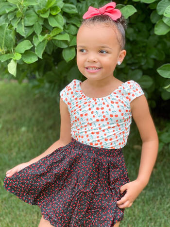 Bailey's Blossoms Maggie Cap Sleeve Leotard - Orange Cherries Review