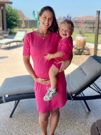 Bailey's Blossoms Tatum Tee Shirt Dress - Hottest Pink Review