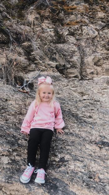 Bailey's Blossoms Crawford Bubble Sleeve Sweater - Pink Hearts Review