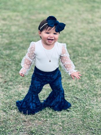 Bailey's Blossoms Topaz Burnout Bell Bottoms - Jolly Blue Burnout Velour Review