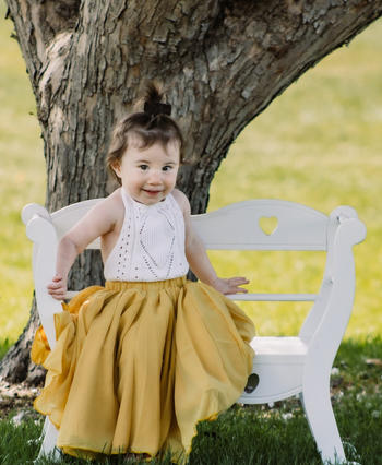 Bailey's Blossoms Aurora Maxi Skirt - Mustard Review
