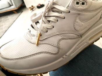 LaceSpace Laces White Waxed Flat Lace - Gold Metal Aglet Review