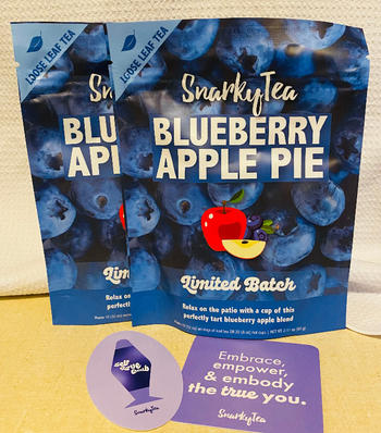 Snarky Tea Blueberry Apple Pie - Fruity Herbal Tea Review