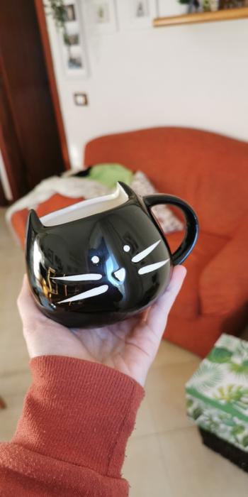TrendyVibes.CO Ceramic Kitty Cat Coffee and Tea Mug with Stirrer Review