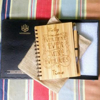 Woodgeek store Ever Thine Ever Mine Ever Ours - bamboo wood notebook Review
