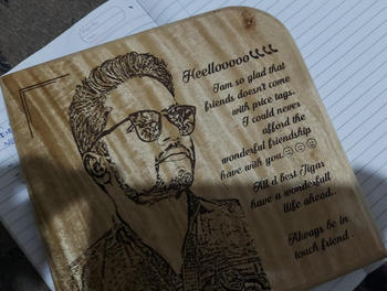 Woodgeek store Customise Your Own Square Wooden Award Plaque Review