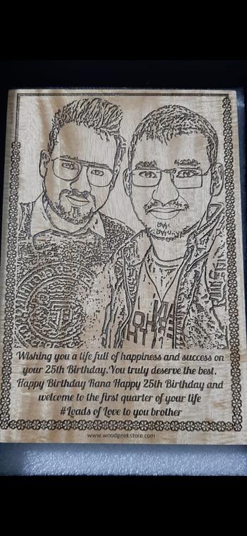 Woodgeek store Wishing You All The Happiness Custom Engraved Wooden Birthday Frame Review