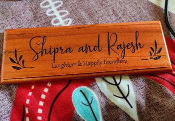 Woodgeek store Personalized Wooden Nameplate for Interior Designers Review