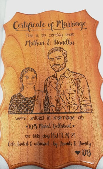Woodgeek store Photo Engraved Wooden Marriage Certificate Review