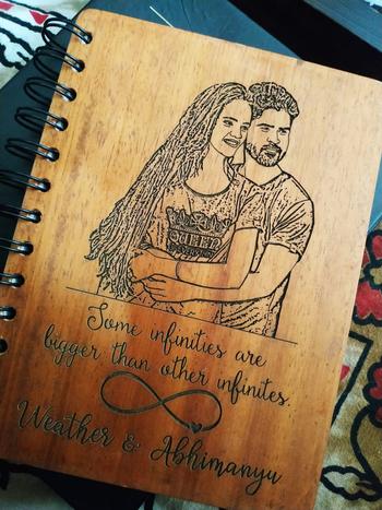 Woodgeek store Some Infinities Are Bigger Than Other Infinities Photo Diary - Personalized Wooden Notebook Review