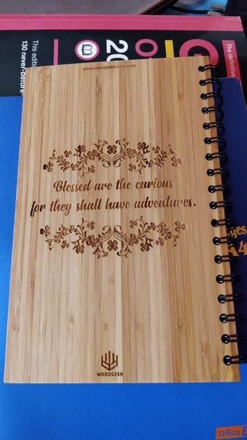 Woodgeek store Oh! The places you'll go - bamboo wood notebook Review