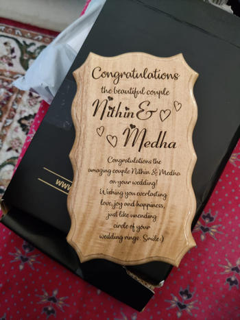 Woodgeek store Congratulations On Your Wedding Wooden Sign - Best Wedding Gifts Review